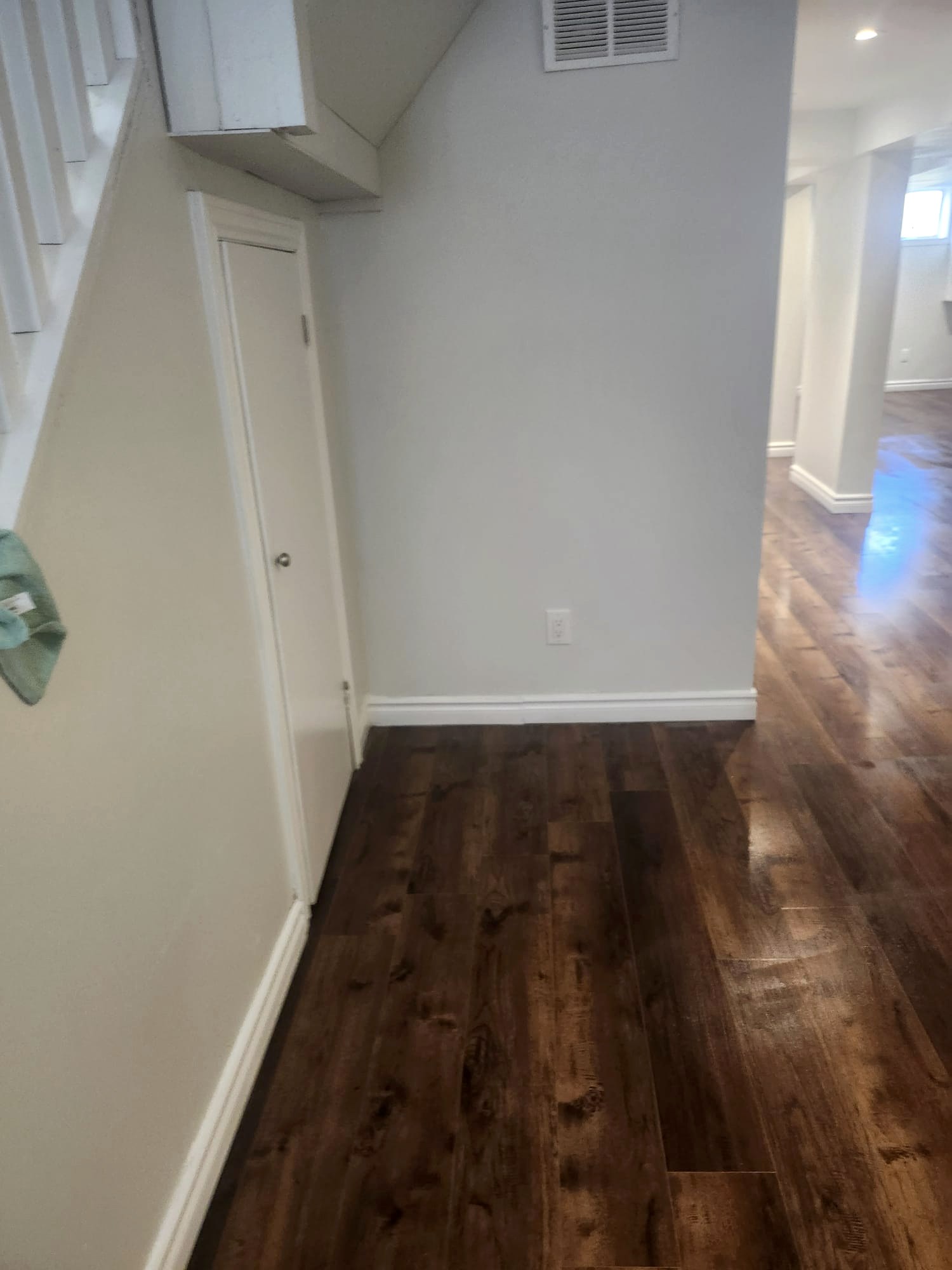 Bright, clean hallway with polished floors